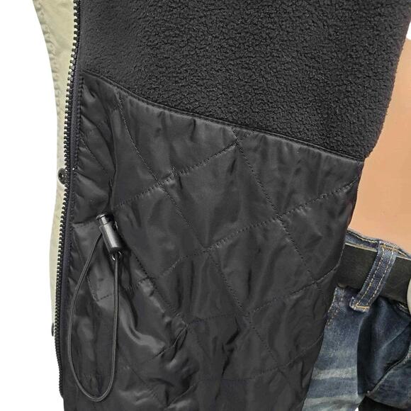 Eddie Bauer Parka Jacket Coat XL Full Zip Fleece Quilted Lined Insulated Stone - Picture 10 of 12